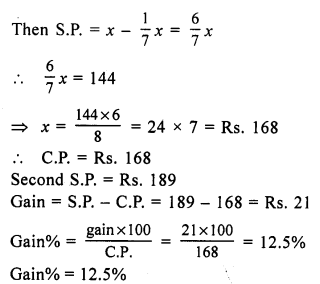 RS Aggarwal Class 7 Solutions Chapter 11 Profit and Loss Ex 11B 5