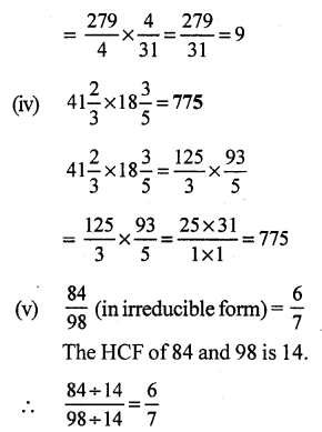 RS Aggarwal Class 7 Solutions Chapter 2 Fractions CCE Test Paper 18