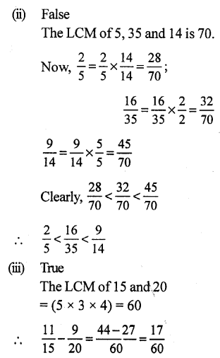 RS Aggarwal Class 7 Solutions Chapter 2 Fractions CCE Test Paper 19