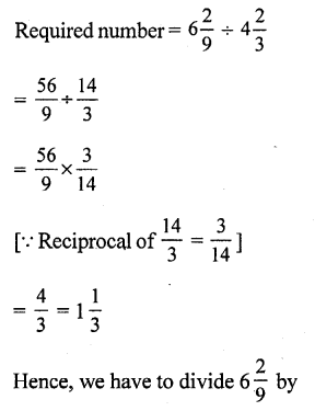 RS Aggarwal Class 7 Solutions Chapter 2 Fractions CCE Test Paper 9