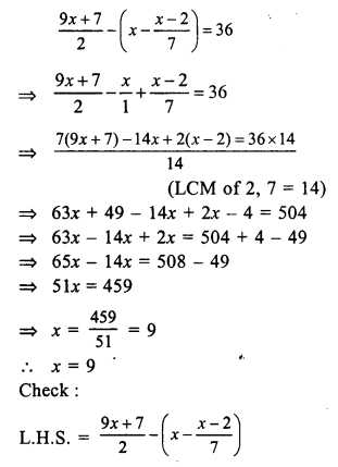 RS Aggarwal Class 7 Solutions Chapter 7 Linear Equations in One Variable Ex 7A 29