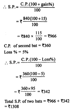 RS Aggarwal Class 8 Solutions Chapter 10 Profit and Loss Ex 10A 22.1