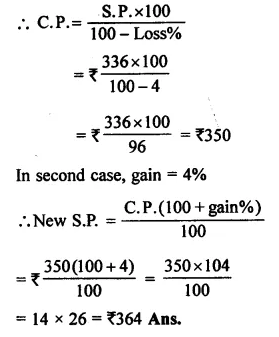 RS Aggarwal Class 8 Solutions Chapter 10 Profit and Loss Ex 10A 28.1
