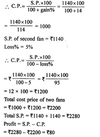 RS Aggarwal Class 8 Solutions Chapter 10 Profit and Loss Ex 10A 31.1
