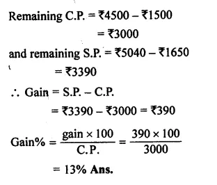 RS Aggarwal Class 8 Solutions Chapter 10 Profit and Loss Ex 10A 34.2