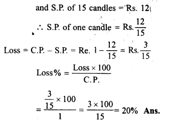 RS Aggarwal Class 8 Solutions Chapter 10 Profit and Loss Ex 10A 9.1