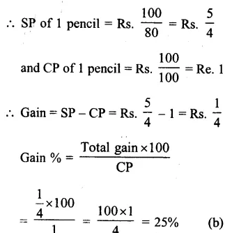 RS Aggarwal Class 8 Solutions Chapter 10 Profit and Loss Ex 10D 8.1