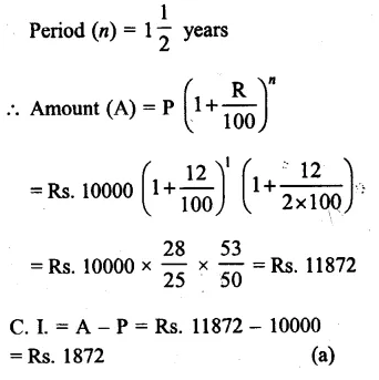 RS Aggarwal Class 8 Solutions Chapter 11 Compound Interest Ex 11D 3.1