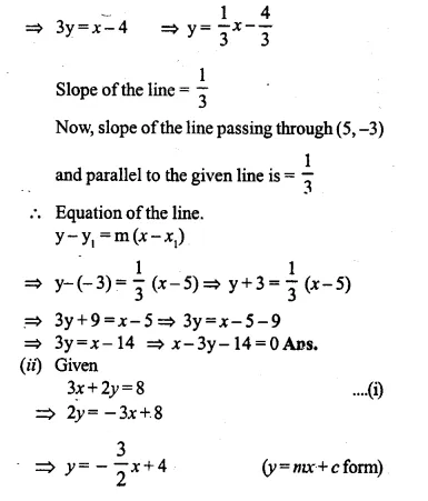 Selina Concise Mathematics Class 10 ICSE Solutions Chapter 14 Equation of a Line Ex 14D Q13.1