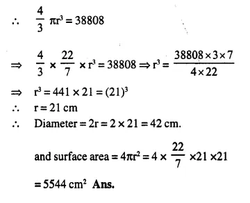 Selina Concise Mathematics Class 10 ICSE Solutions Chapter 20 Cylinder, Cone and Sphere Ex 20C Q2.1