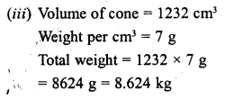 Selina Concise Mathematics Class 10 ICSE Solutions Chapter 20 Cylinder, Cone and Sphere Ex 20E Q3.3