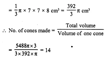 Selina Concise Mathematics Class 10 ICSE Solutions Chapter 20 Cylinder, Cone and Sphere Ex 20E Q9.2