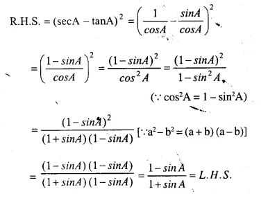 Selina Concise Mathematics Class 10 ICSE Solutions Chapter 21 Trigonometrical Identities Ex 21A Q30.2