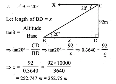 Selina Concise Mathematics Class 10 ICSE Solutions Chapter 22 Heights and Distances Ex 22A Q13.1