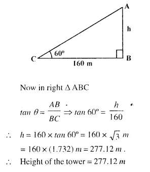 Selina Concise Mathematics Class 10 ICSE Solutions Chapter 22 Heights and Distances Ex 22A Q2.1