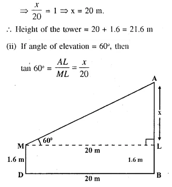 Selina Concise Mathematics Class 10 ICSE Solutions Chapter 22 Heights and Distances Ex 22A Q6.2