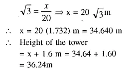 Selina Concise Mathematics Class 10 ICSE Solutions Chapter 22 Heights and Distances Ex 22A Q6.3