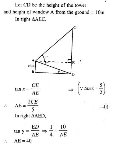 Selina Concise Mathematics Class 10 ICSE Solutions Chapter 22 Heights and Distances Ex 22C Q10.2