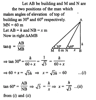 Selina Concise Mathematics Class 10 ICSE Solutions Chapter 22 Heights and Distances Ex 22C Q16.2