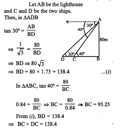 Selina Concise Mathematics Class 10 ICSE Solutions Chapter 22 Heights and Distances Ex 22C Q17.1