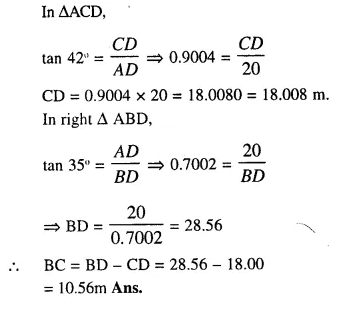 Selina Concise Mathematics Class 10 ICSE Solutions Chapter 22 Heights and Distances Ex 22C Q3.2