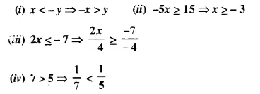 Selina Concise Mathematics Class 10 ICSE Solutions Chapter 4 Linear Inequations Ex 4A 1.1