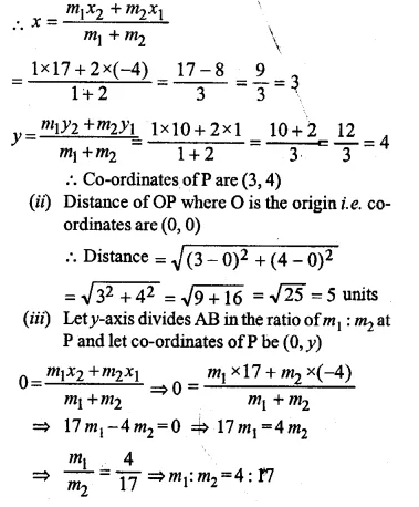 ML Aggarwal Class 10 Solutions for ICSE Maths Chapter 11 Section Formula Ex 11 Q21.1