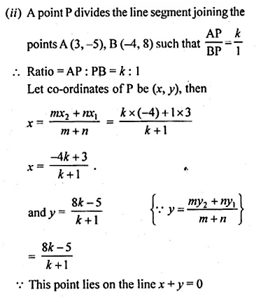 ML Aggarwal Class 10 Solutions for ICSE Maths Chapter 11 Section Formula Ex 11 Q5.2