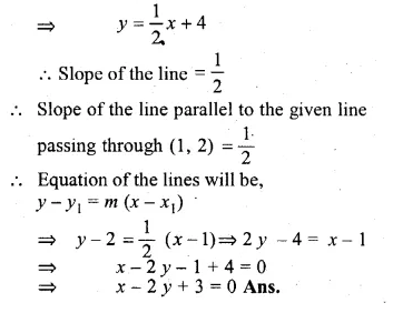 ML Aggarwal Class 10 Solutions for ICSE Maths Chapter 12 Equation of a Straight Line Chapter Test Q10.1