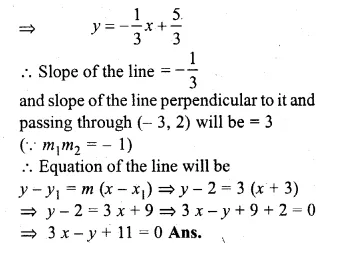 ML Aggarwal Class 10 Solutions for ICSE Maths Chapter 12 Equation of a Straight Line Chapter Test Q11.1