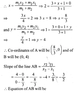 ML Aggarwal Class 10 Solutions for ICSE Maths Chapter 12 Equation of a Straight Line Chapter Test Q14.2
