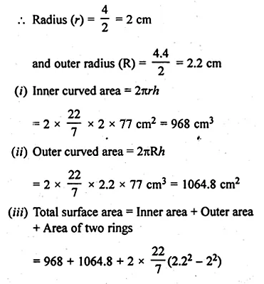 ML Aggarwal Class 10 Solutions for ICSE Maths Chapter 17 Mensuration Ex 17.1 Q19.2