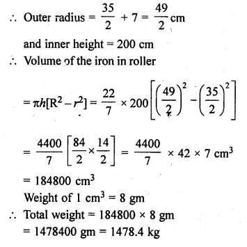 ML Aggarwal Class 10 Solutions for ICSE Maths Chapter 17 Mensuration Ex 17.1 Q22.1