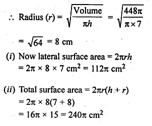 ML Aggarwal Class 10 Solutions for ICSE Maths Chapter 17 Mensuration Ex 17.1 Q7.1