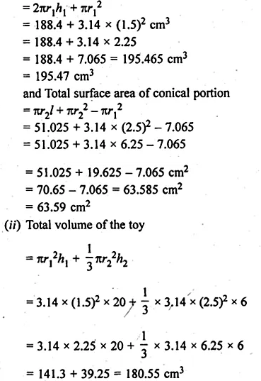 ML Aggarwal Class 10 Solutions for ICSE Maths Chapter 17 Mensuration Ex 17.4 Q13.3