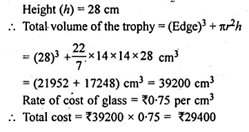 ML Aggarwal Class 10 Solutions for ICSE Maths Chapter 17 Mensuration Ex 17.4 Q2.2