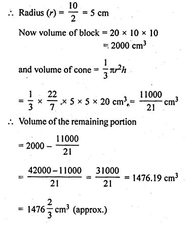 ML Aggarwal Class 10 Solutions for ICSE Maths Chapter 17 Mensuration Ex 17.4 Q4.1