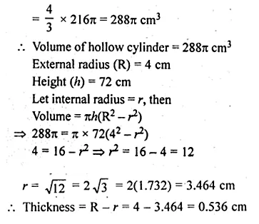 ML Aggarwal Class 10 Solutions for ICSE Maths Chapter 17 Mensuration Ex 17.5 Q11.1