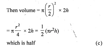 ML Aggarwal Class 10 Solutions for ICSE Maths Chapter 17 Mensuration MCQS Q1.1