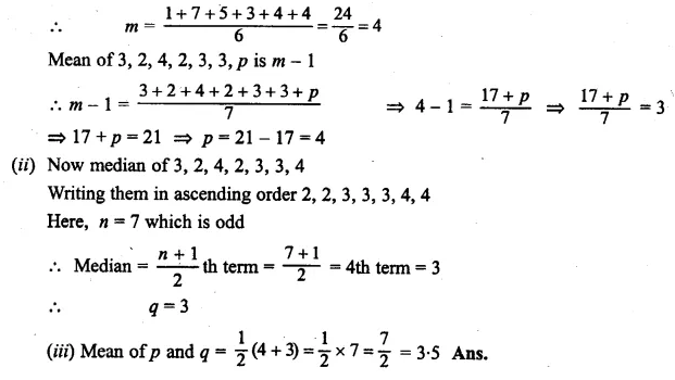 ML Aggarwal Class 10 Solutions for ICSE Maths Chapter 21 Measures of Central Tendency Ex 21.2 Q5.1