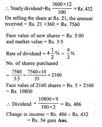 ML Aggarwal Class 10 Solutions for ICSE Maths Chapter 3 Shares and Dividends Ex 3 Q25.1
