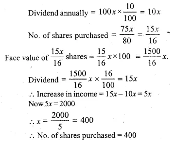 ML Aggarwal Class 10 Solutions for ICSE Maths Chapter 3 Shares and Dividends Ex 3 Q33.1