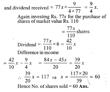 ML Aggarwal Class 10 Solutions for ICSE Maths Chapter 3 Shares and Dividends Ex 3 Q34.1