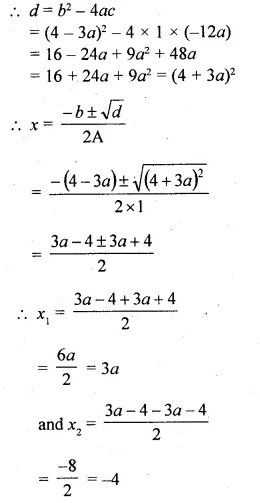 ML Aggarwal Class 10 Solutions for ICSE Maths Chapter 5 Quadratic Equations in One Variable Chapter Test Q8.1