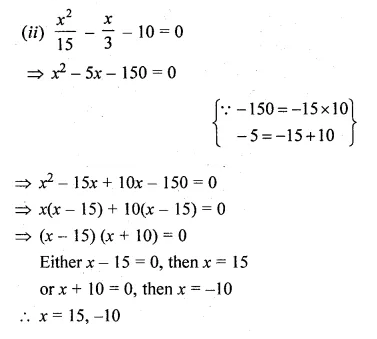 ML Aggarwal Class 10 Solutions for ICSE Maths Chapter 5 Quadratic Equations in One Variable Ex 5.2 Q17.2