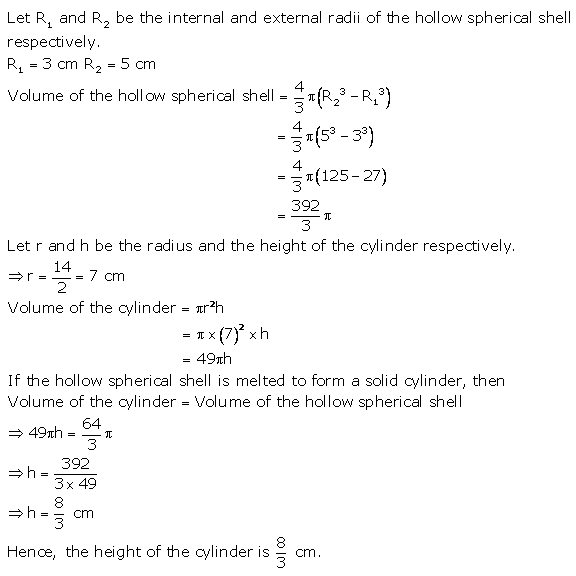 RS Aggarwal Solutions Class 10 Chapter 19 Volume and Surface Areas of Solids Ex 19b 5