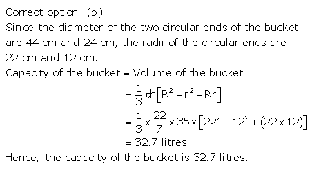 RS Aggarwal Solutions Class 10 Chapter 19 Volume and Surface Areas of Solids MCQ 19