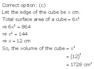 RS Aggarwal Solutions Class 10 Chapter 19 Volume and Surface Areas of Solids MCQ 28