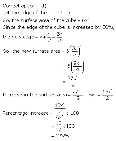 RS Aggarwal Solutions Class 10 Chapter 19 Volume and Surface Areas of Solids MCQ 34