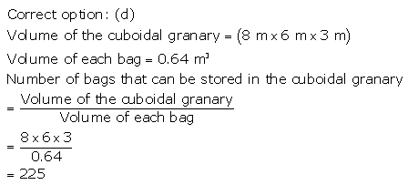 RS Aggarwal Solutions Class 10 Chapter 19 Volume and Surface Areas of Solids MCQ 35